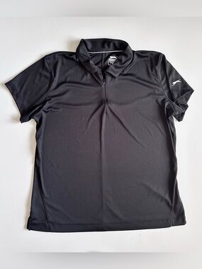 SLAZENGER Golf Black Polo Shirt Short Sleeve Size XL